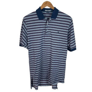 PO58 Men’s Polo Ralph Lauren Designer Golf Striped Polo Shirt M